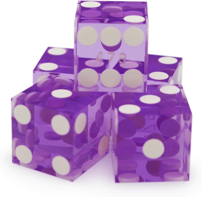 CGS Casino Style Craps Dice Sets - 19mm Professional Grade AAA Serialized Security with Razor Edges - Purple - from - Image 1